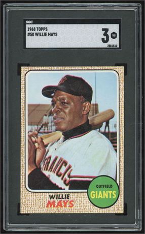 1968 Topps #50 Willie Mays SGC 3 VG