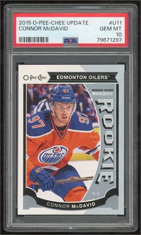 2015 O-Pee-Chee Update Connor McDavid RC PSA 10 GEM MINT