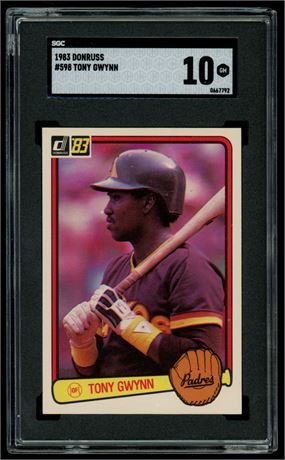 1983 Donruss #598 Tony Gwynn RC SGC 10 GEM MINT