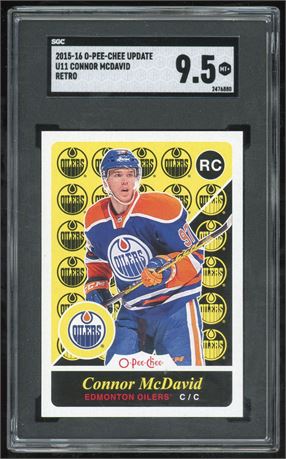 2015-16 O-Pee-Chee Update Connor McDavid RC Retro SGC 9.5 MINT+