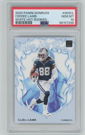 2020 Panini Donruss CeeDee Lamb White Hot Rookies PSA 10 GEM MINT