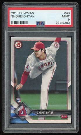 2018 Bowman #49 Shohei Ohtani RC PSA 9 MINT