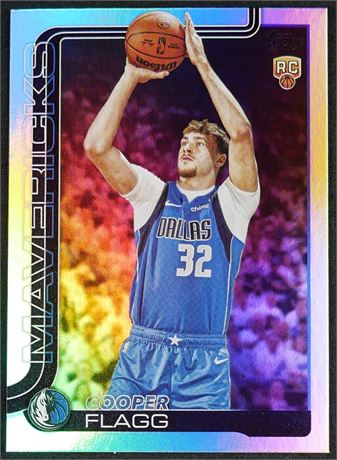 2025 Topps #201 Cooper Flagg RC Refractor Holo Foil