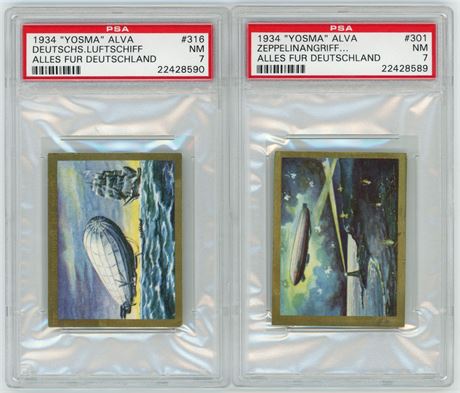1934 Yosma Alva Alles Fur Deutschland PSA Graded Lot (2)