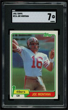 1981 Topps #216 Joe Montana RC SGC 7 NM