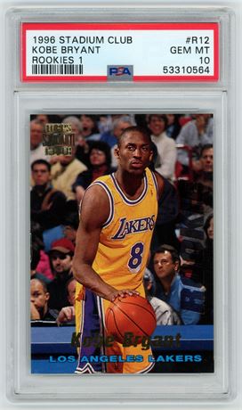 1996 Stadium Club Kobe Bryant Rookies 1 PSA 10 GEM MINT