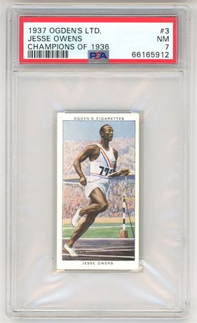 1937 Ogden's LTD Champions of 1936 #3 Jesse Owens PSA 7 NM