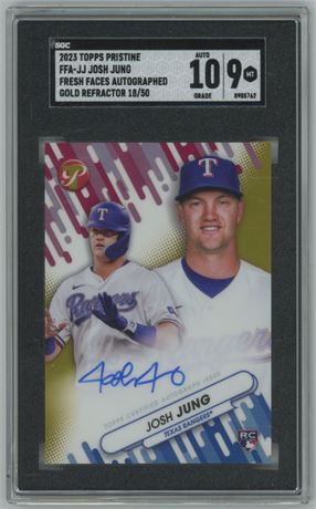 2023 Topps Pristine Gold Refractor 18/50 Josh Jung SGC 9/10