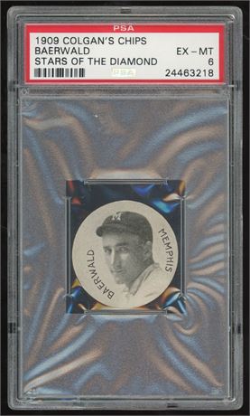 1909 Colgan's Chips Rudolph Baerwald PSA 6 EXMT POP 1