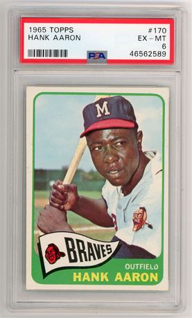 1965 Topps #170 Hank Aaron PSA 6 EXMT