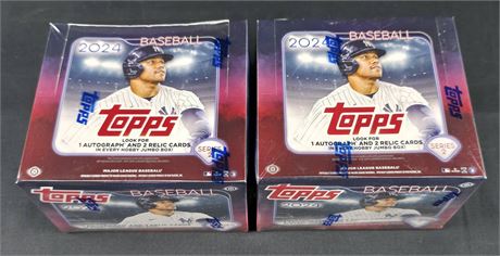 2024 Topps Baseball Series 2 Jumbo Factory Sealed Wax Box Lot (2)