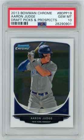 2013 Bowman Chrome Aaron Judge Draft Picks & Prospects PSA 10 GEM MINT