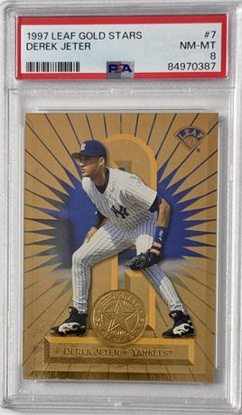 1997 Leaf Gold Stars #7 Derek Jeter 881/2500 PSA 8 NMMT