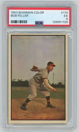 1953 Bowman Color #114 Bob Feller PSA 5 EX