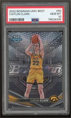 2022 Bowman U Best #50 Caitlin Clark RC PSA 10 GEM MINT