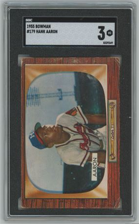 1955 Bowman #179 Hank Aaron SGC 3 VG