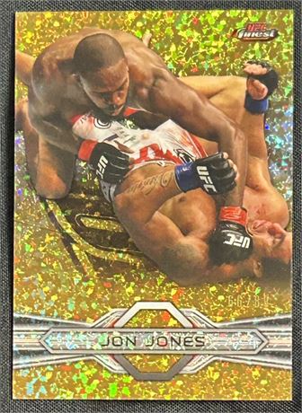 2013 UFC Topps Finest #1 Jon Jones 66/88 Gold Parallel
