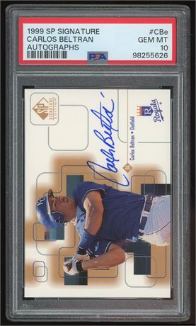 1999 SP Signature Autographs Carlos Beltran PSA 10 GEM MINT