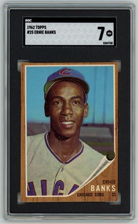 1962 Topps #25 Ernie Banks SGC 7 NM