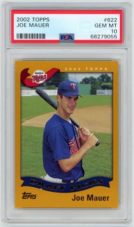 2002 Topps #622 Joe Mauer RC PSA 10 GEM MINT