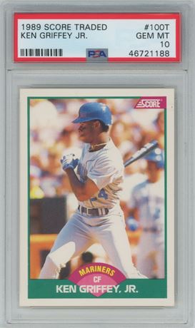 1989 Score Rookie & Traded #100T Ken Griffey Jr. RC PSA 10 GEM MINT