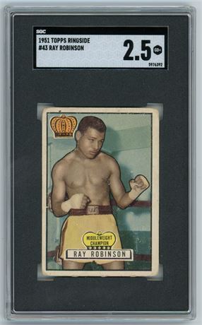 1951 Topps Ringside #43 Ray Robinson SGC 2.5 GOOD+