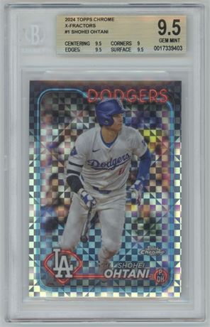 2024 Topps Chrome X-Fractors #1 Shohei Ohtani BGS 9.5 GEM MINT