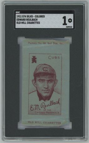 1911 S74 Silks Old Mill - Colored Edward Reulbach SGC 1 Poor