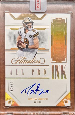 2023 Panini Flawless All-Pro Ink Auto Drew Brees 19/25