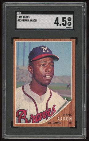 1962 Topps #320 Hank Aaron SGC 4.5 VGEX+