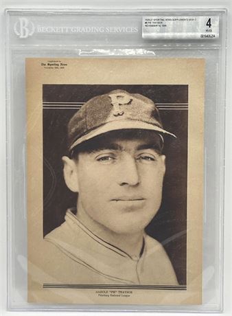 1926-27 Sporting News Supplements M101-7 #9 Pie Traynor BGS 4 VGEX Pop 2 Highest