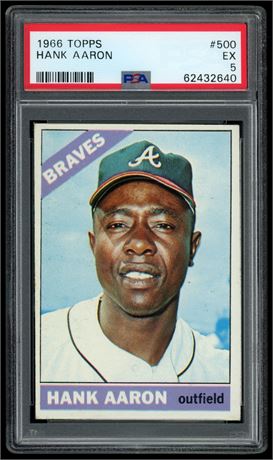 1966 Topps #500 Hank Aaron PSA 5