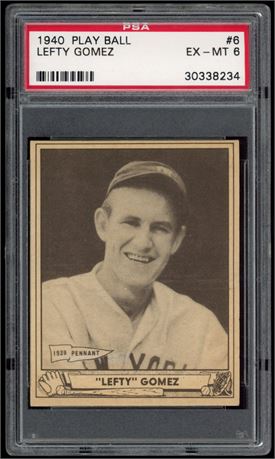 1940 Play Ball #6 Lefty Gomez PSA 6 EXMT