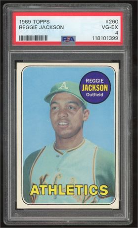 1969 Topps #260 Reggie Jackson RC PSA 4 VGEX