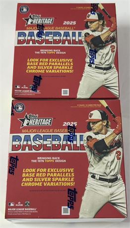 2025 Topps Heritage Baseball Mega Box Lot (2) Factory Sealed