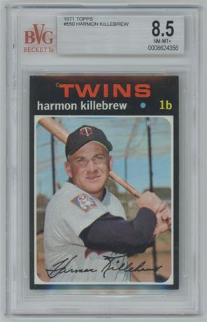 1971 Topps #550 Harmon Killebrew BVG 8.5 NMMT+