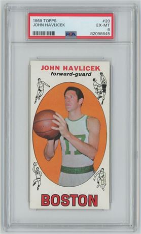 1969 Topps #20 John Havlicek PSA 6 EXMT
