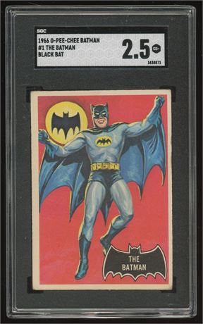 1966 O-Pee-Chee Batman #1 The Batman Black Bat SGC 2.5 GOOD+