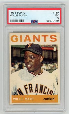 1964 Topps #150 Willie Mays PSA 5 EX
