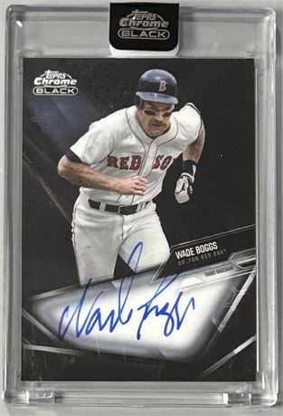 2021 Topps Chrome Black Wade Boggs Encased On Card Auto