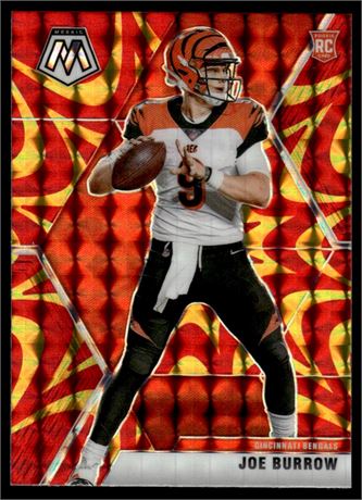2020 Mosaic #201 Joe Burrow Reactive Orange Prizm