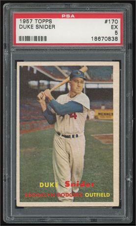 1957 Topps #170 Duke Snider PSA 5 EX