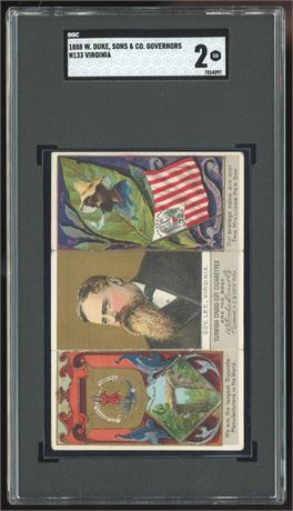 1888 N133 W. Duke, Sons & Co. Governors Virginia SGC 2 GOOD