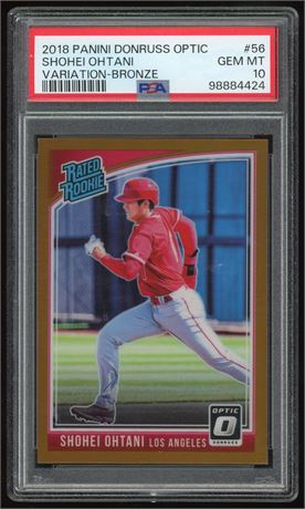 2018 Panini Donruss Optic #56 Shohei Ohtani Rated Rookie Variation Bronze PSA 10