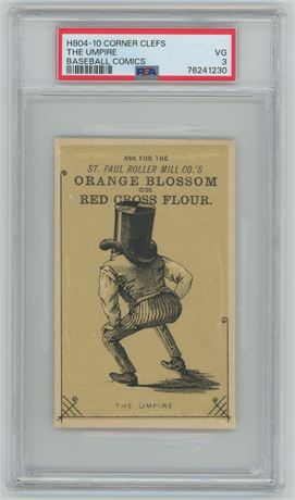 1880's H804-10 Corner Clefs Baseball Comics The Umpire PSA 3 VG