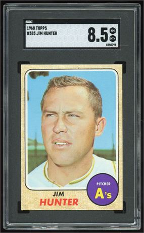 1968 Topps #385 Jim "Catfish" Hunter SGC 8.5 NMMT+ Beauty (READ)