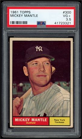 1961 Topps #300 Mickey Mantle PSA 3.5