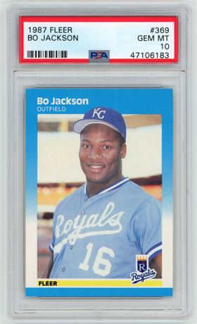 1987 Fleer #369 Bo Jackson RC PSA 10 GEM MINT