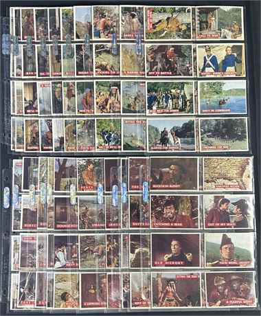 1956 Topps Davy Crockett Complete Sets (2) Orange and Green Backs VGEX Avg