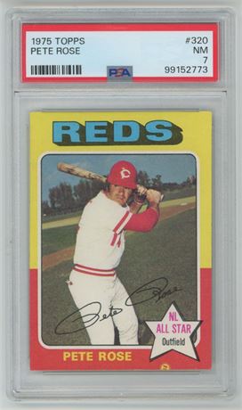 1975 Topps #320 Pete Rose PSA 7 NM